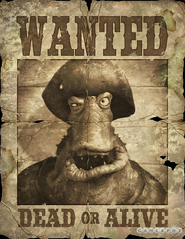 Wanted Poster of Boilz Booty, identical to the one of Blisterz Booty