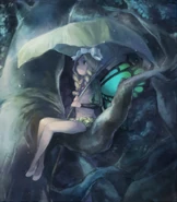 mercedes holding a leaf umbrella on it's trunk