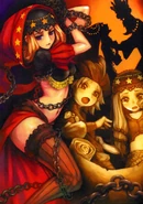 Illustration from the original PS2 release showing Ingway and Velvet as children.