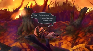 Ingway thinking about Mercedes as he's about to die.