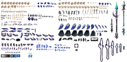 A disassembly of Gwendolyn's sprites showing all the components (via The Spriters Resource)