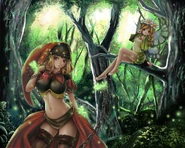 Artwork of velvet and Mercedes Residing Tree at Elrit Forest
