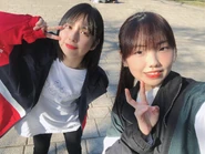 Miko with Manako filming "No Logic"