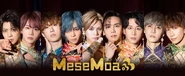 MeseMoa Promoting 9th Single Sesshoseki Session (L-R: Nozakibento, Nibansenji, Kimagure Prince, Aoi, Tomitake, Shirofuku, Nichan, Nokkuso, Forgeru