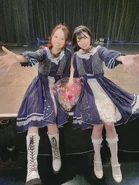 Mariyan with Ririyan at one of their live shows as Ririmari