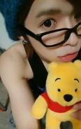 selca with his beloved Pooh