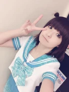 apricot* new hairstyle, as seen in her twitter