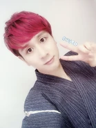 Nichan with pink hair