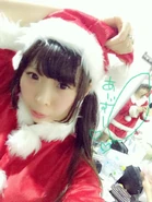 Wata in a Santa outfit