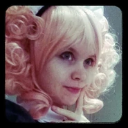 Pipa with a blonde wig