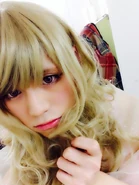 Tomitake crossdressing as Tomita Keiko