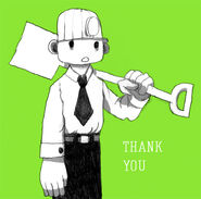 A picture that Mortis Ghost drew to thank everyone for buying things from his shop.