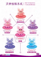 An image which shows Chuby's different personalities