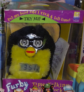 Unconfirmed Furby clock black and yellow