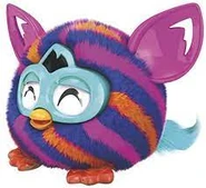 diagonal stripes furbling showing his tail