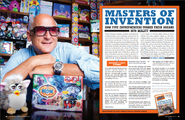 A Chicago Cubs Furby on a shelf behind Richard C. Levy