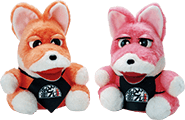 An image of the prototype versions of Pecha and Kucha. This photo has appeared on a few promos for the competition from which the two foxes could be won.