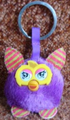 Furby MINI With Suction Plush Soft Toy 4 11/16in hasbro famosa Purple