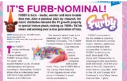The Reese's Furblet and the Rainbow DJ Furby in Hasbro's 2025 Licencing Book