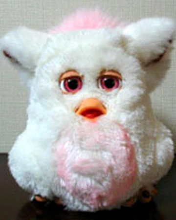 pink and white furby