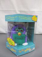 1998 Purple & Green Furby Baby (Front View)