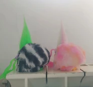 Side view of the Furblets while closed