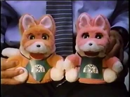 A photo of the prototype foxes which were used in the commercial