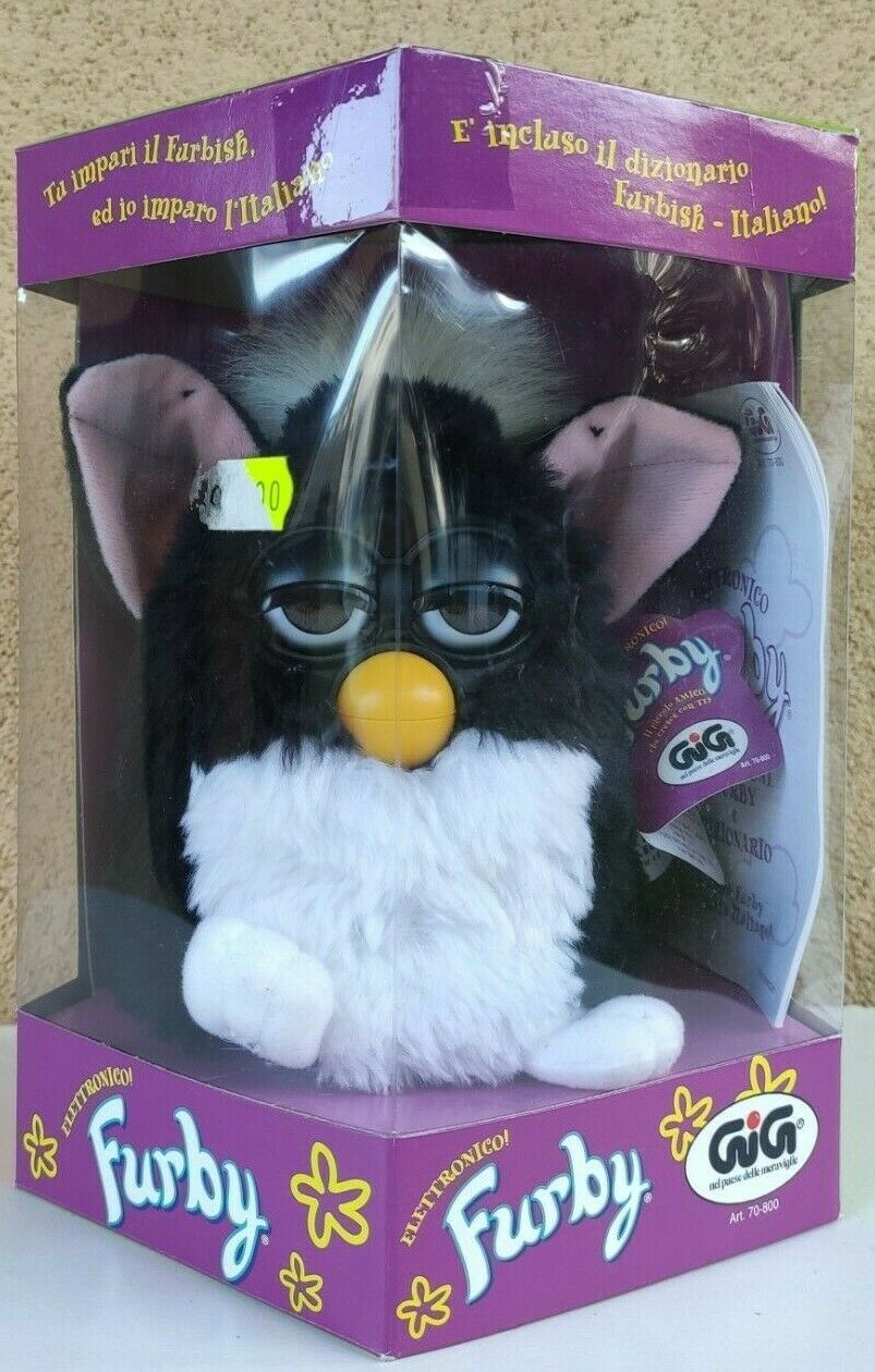 LAST ONE First Run Skunk Furby 1998 Black & White Discount for Damaged Box 
