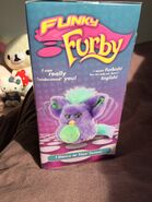 Funky Furby packaging (left side)
