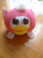 A dark pink version of the fake