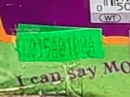The manufacturing code of a Fresh New Look’s Mink Furby, that also displays C0-15A0100A (January 10th 2000)