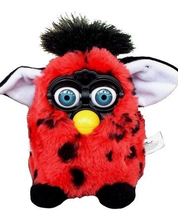 red and black furby