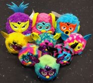 Furblings, with Furby Party Rockers in the back row.