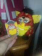 Rusty Dots Furby w/Silver eyes & custom sticker