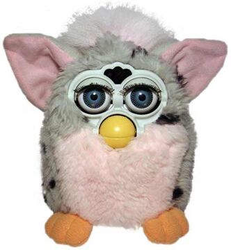 Grey and white furby best sale