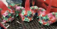 Fur length comparison of 3 Pep-Mint’s. Left and Right (Released) Middle (Prototype)