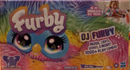 Rainbow DJ Furby’s box