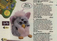 A Leopard Furby featured in a 1998 Argos Catalogue, UK.