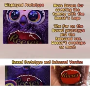 Comparison of the Toy Fair and released Reese's