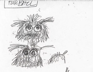 The first drawing of the Furby concept