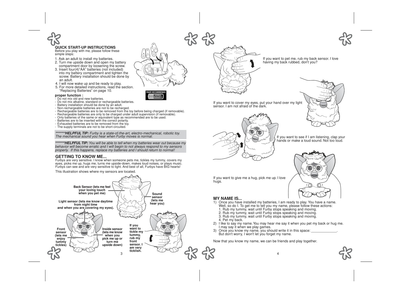 e.t furby instruction manual