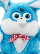 A close-up of the blue rabbit version.