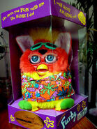 Tropical Furby in its box