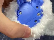 The battery cover of the Sno-Flay prototype without the battery symbols