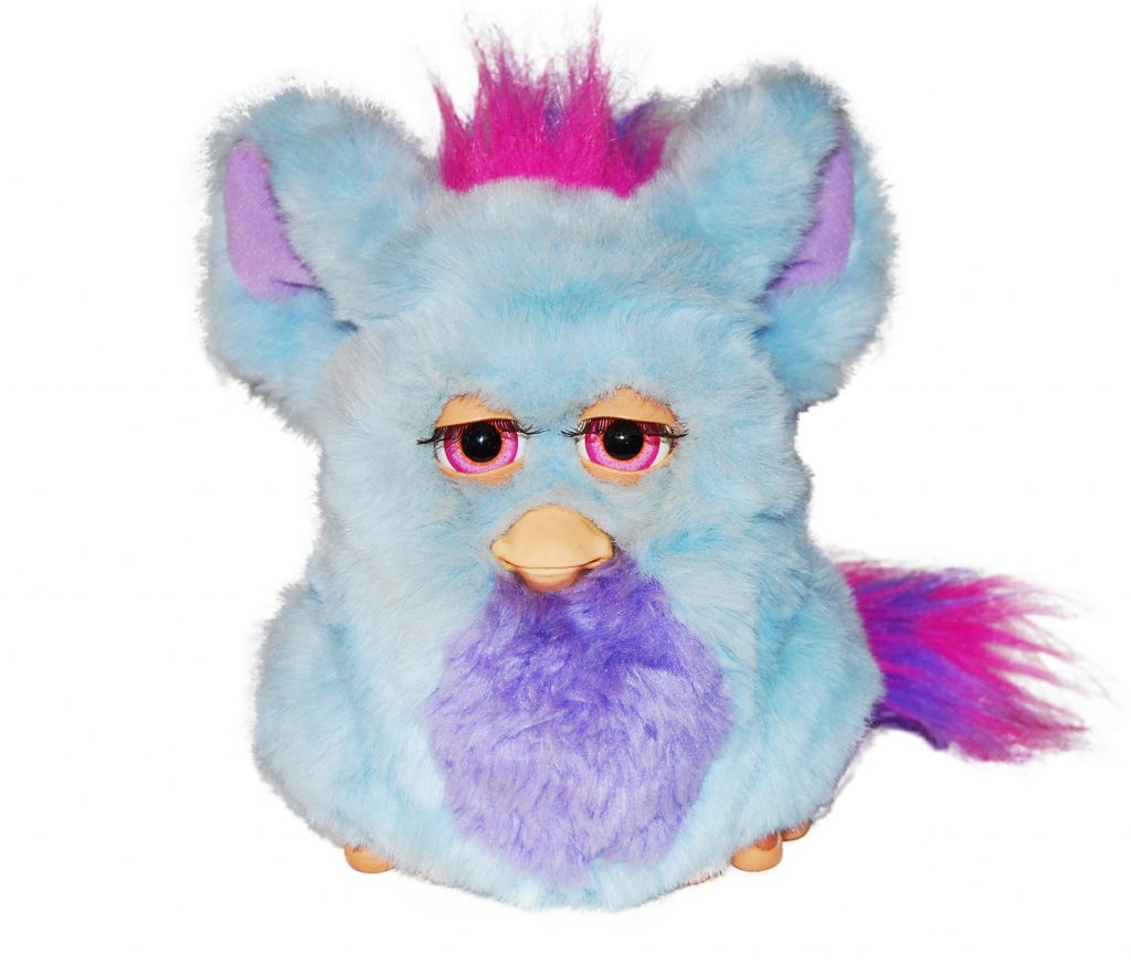 blue and purple furby