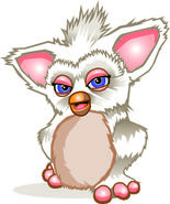 The exact illustration of the Furby that appears on card 22.