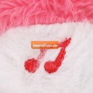 The music note on the rabbit version of the fake.