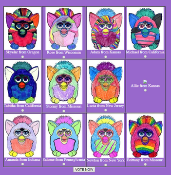 Rainbow furby 1998 top
