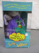 1998 Purple & Green Furby Baby (Side View)