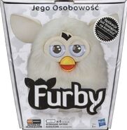 A stock photo of a Polish Yeti Furby's box